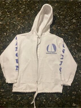 Kids thick cotton White windbreaker 4T Hooded Zip Jacket